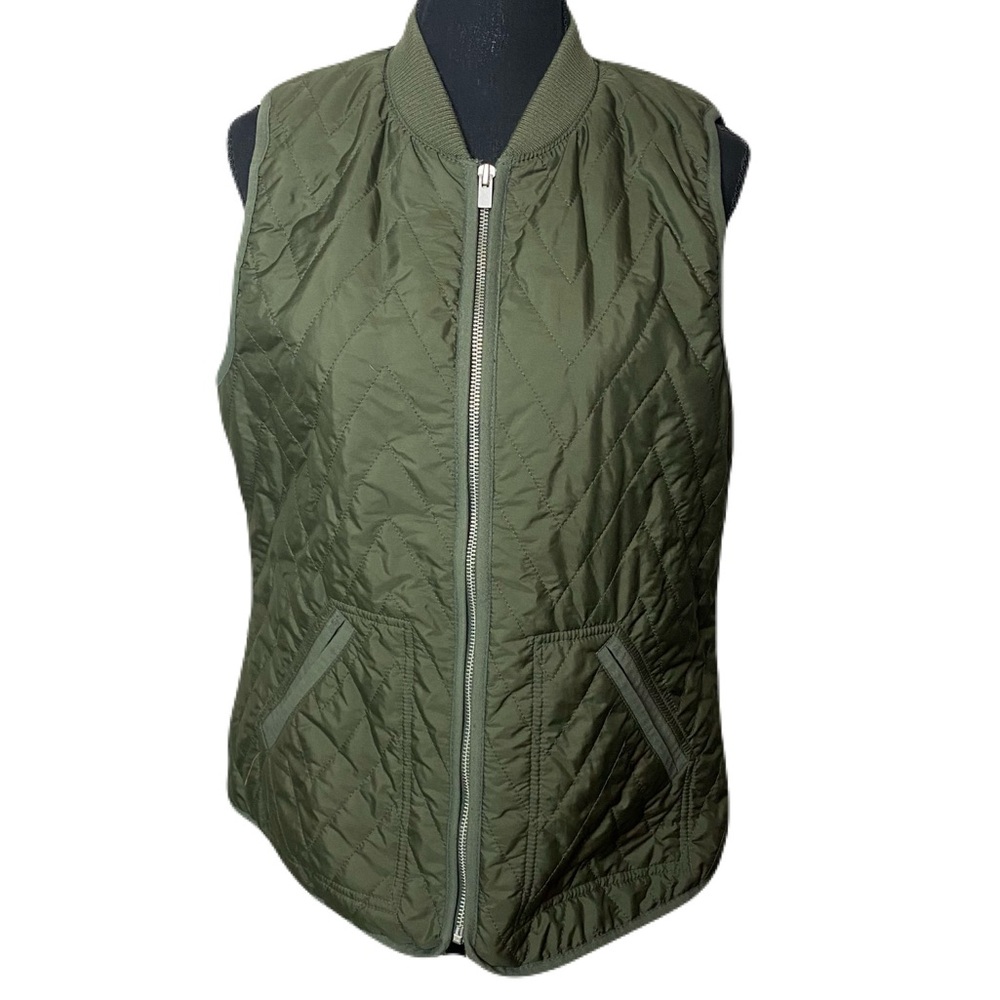 Old Navy Forest Green Quilted Vest‎ Women’s Medium